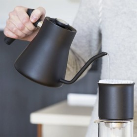 Matte Black Stainless Steel Goose Coffee Pot
