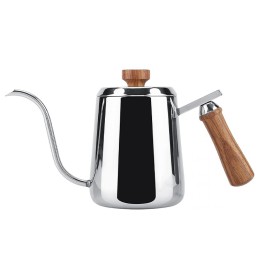 Modern gooseneck stainless steel teapot