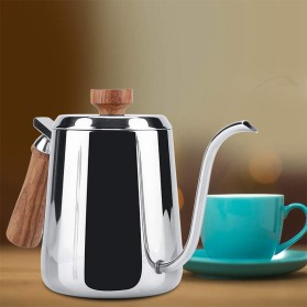 Modern gooseneck stainless steel teapot