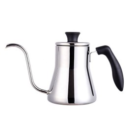 Mirror polished gooseneck hand pour over coffee pot