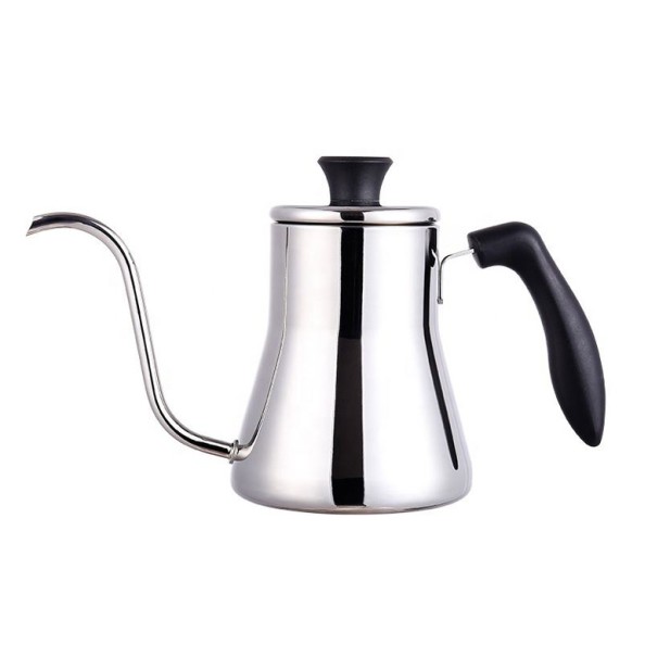 Mirror polished gooseneck hand pour over coffee pot