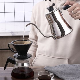 Mirror polished gooseneck hand pour over coffee pot