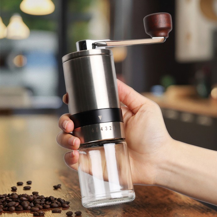 Outdoor portable mini manual coffee machine