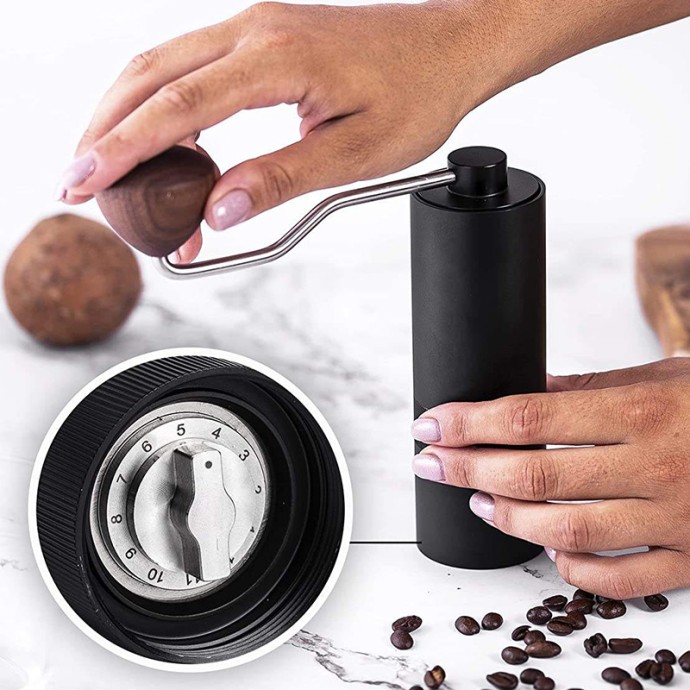 Portable Manual Stainless Steel Conical Coffee Grinder