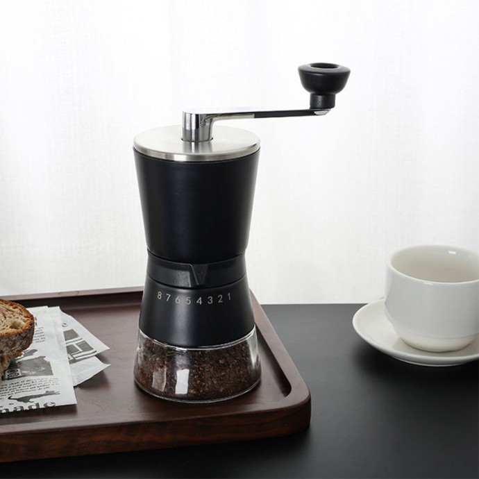 Stainless steel adjustable core manual coffee grinder