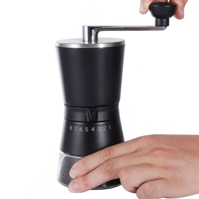 Stainless steel adjustable core manual coffee grinder