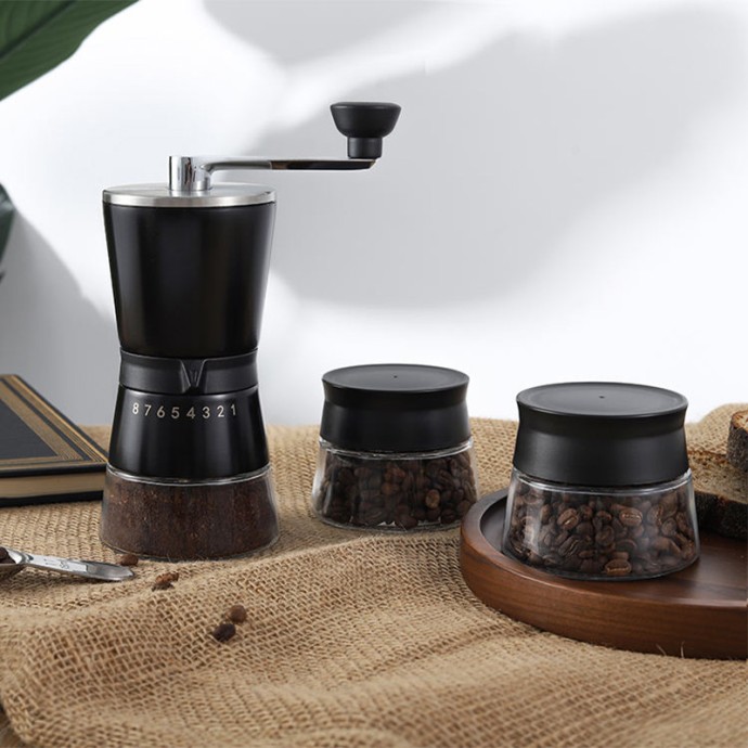Stainless steel adjustable core manual coffee grinder