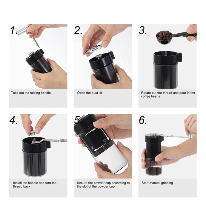 Minimalist portable manual coffee grinder