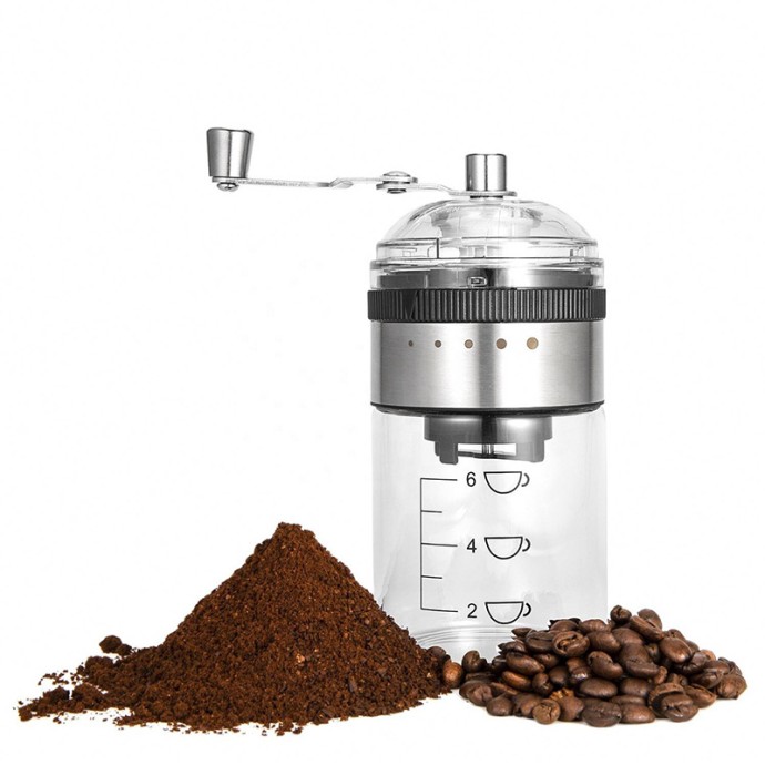 Manual coffee grinder with ceramic grinding core