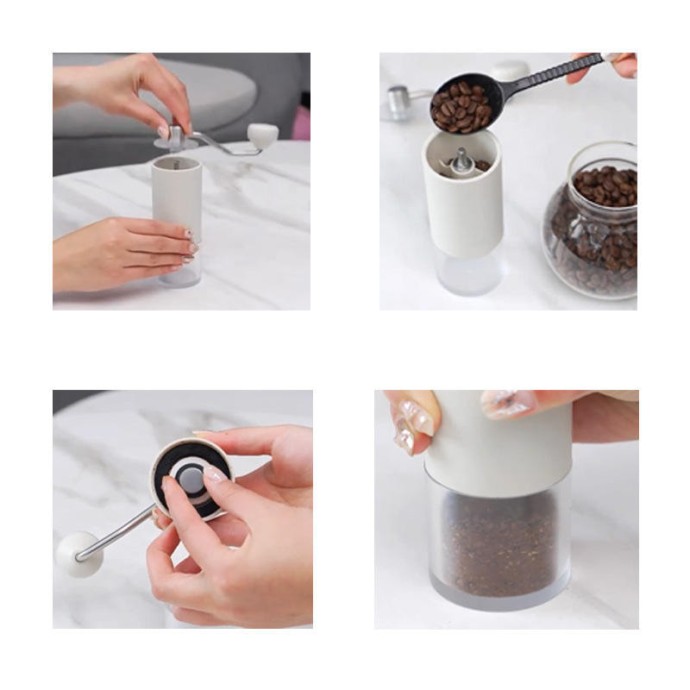 Stainless steel manual coffee grinder