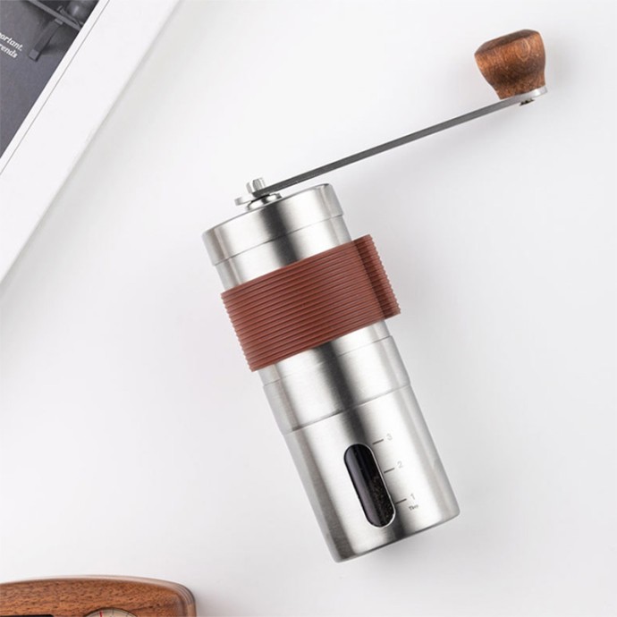 Simple hand-crank coffee grinder