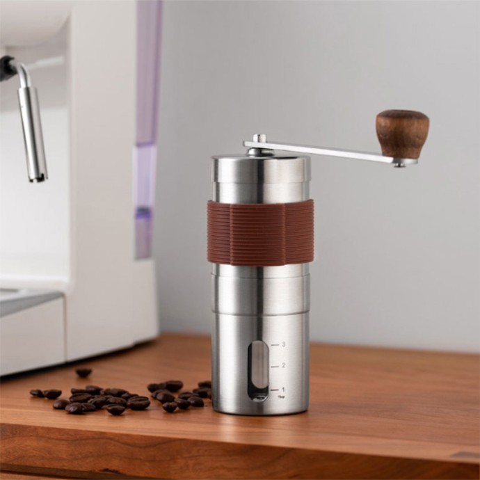 Simple hand-crank coffee grinder