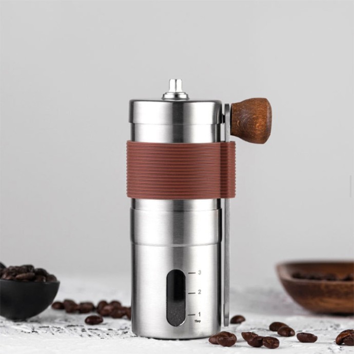 Simple hand-crank coffee grinder