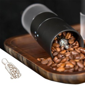 Silver stainless steel manual coffee grinder