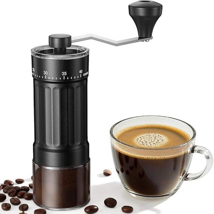 Portable manual coffee grinder