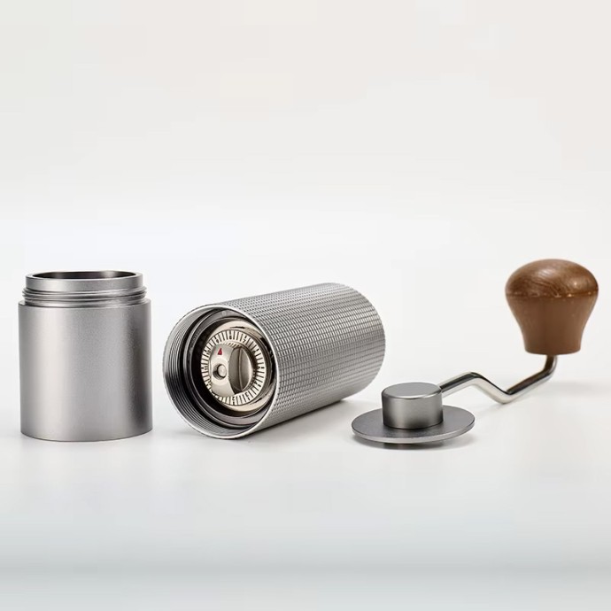 Lightweight aluminum alloy manual coffee grinder