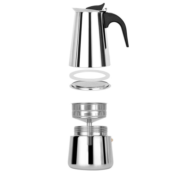 High quality Italian classic stainless steel moka pot