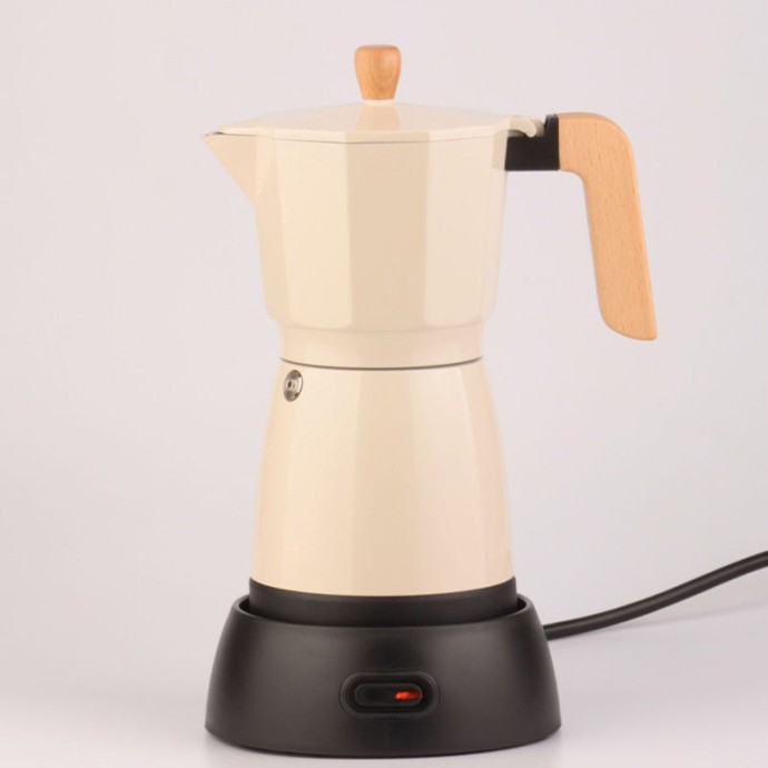Household Electric Aluminum Stainless Steel Moka Pot