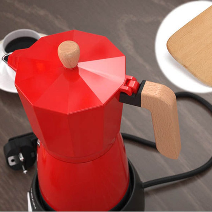 Household Electric Aluminum Stainless Steel Moka Pot