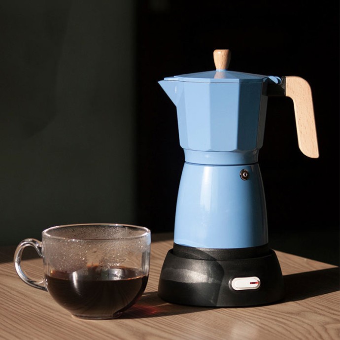 Household Electric Aluminum Stainless Steel Moka Pot