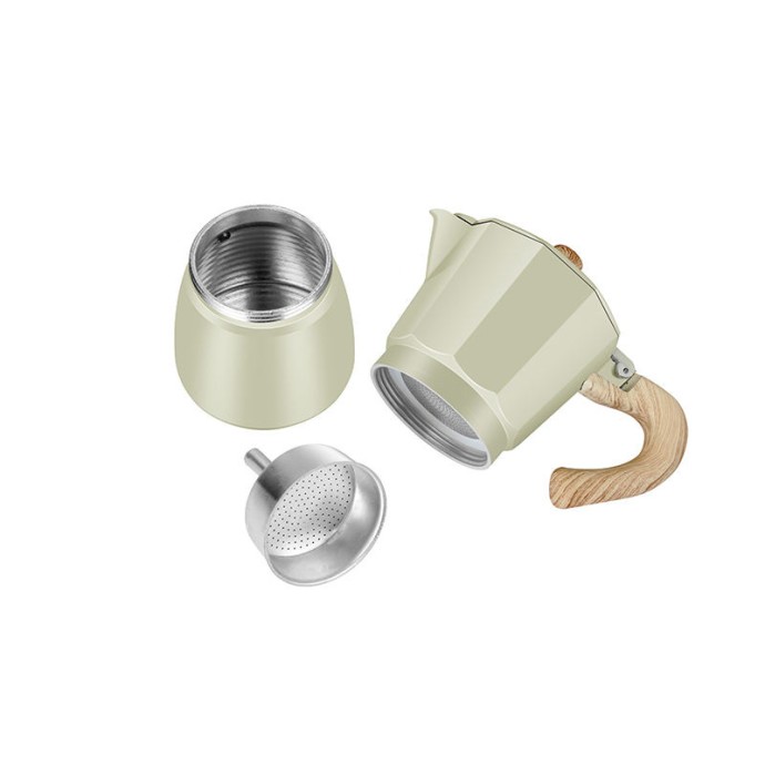 Minimalist portable Italian moka pot