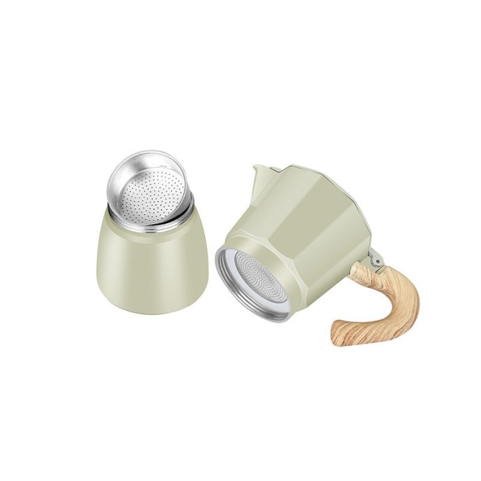 Minimalist portable Italian moka pot