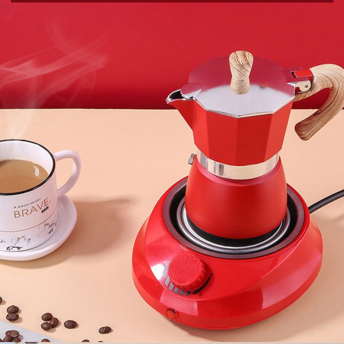 Matte Stovetop Aluminum Moka Pot