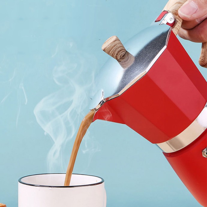 Matte Stovetop Aluminum Moka Pot