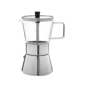 Professional borosilicate glass Italian moka pot