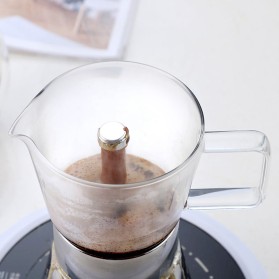 Professional borosilicate glass Italian moka pot