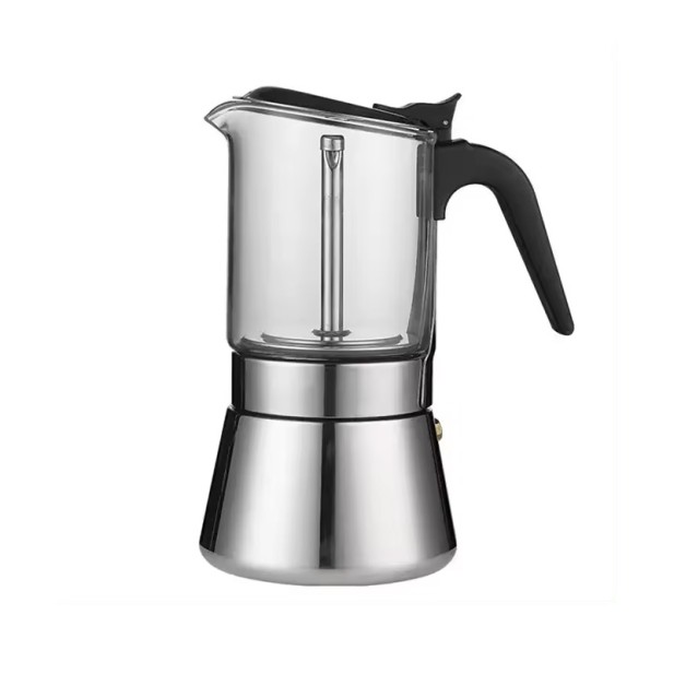 Highly transparent and heat-resistant Italian moka pot