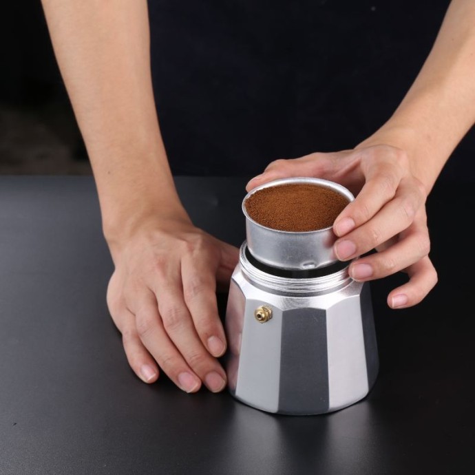 High quality thick glass 6 cup moka pot