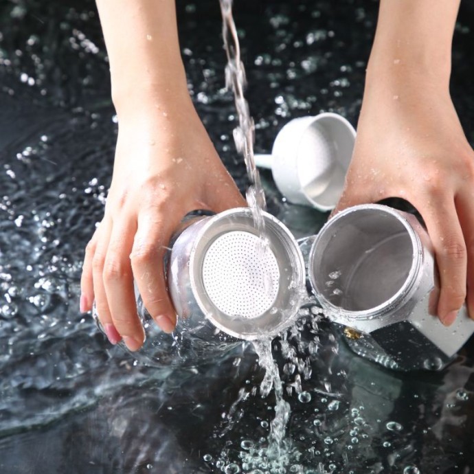 High quality thick glass 6 cup moka pot
