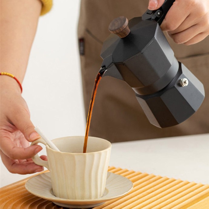 Double Valve Stainless Steel Moka Pot