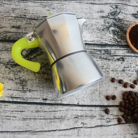Aluminum Stove Top Coffee Maker with Colorful Handles