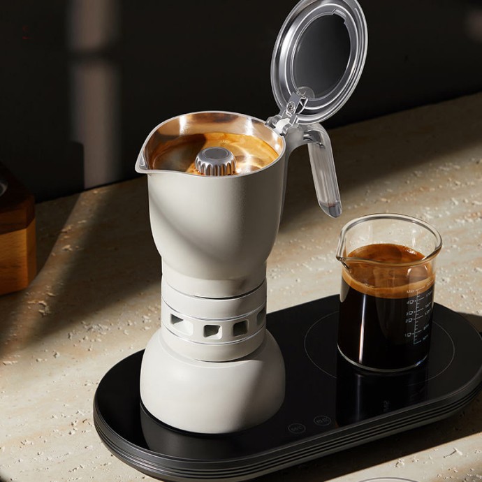High quality aluminum double valve moka pot