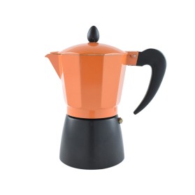 Orange Aluminum Stovetop Coffee Moka Pot