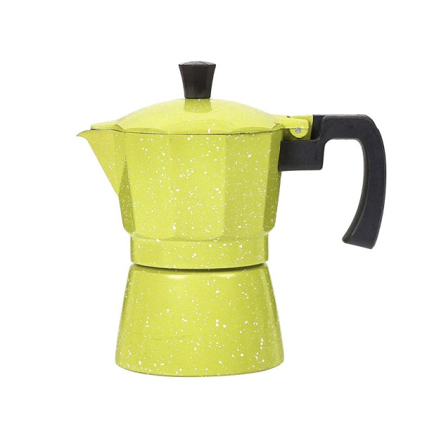 Fluorescent Green Aluminum Stovetop Moka Pot