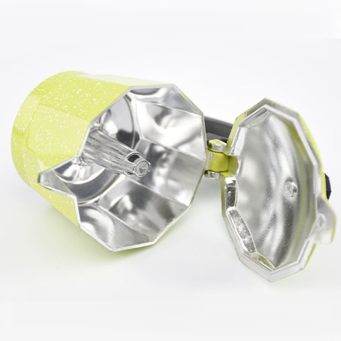 Fluorescent Green Aluminum Stovetop Moka Pot