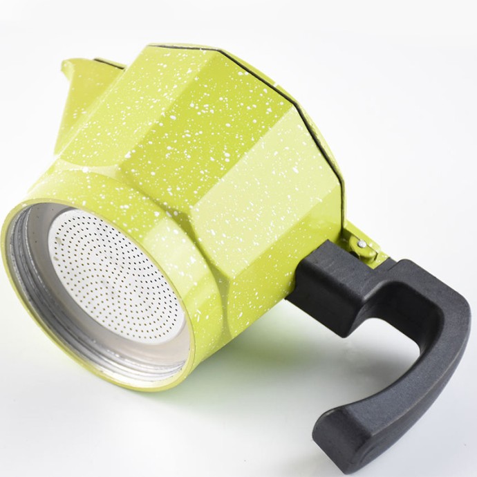 Fluorescent Green Aluminum Stovetop Moka Pot