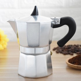 Silver Italian Style Aluminum Moka Pot