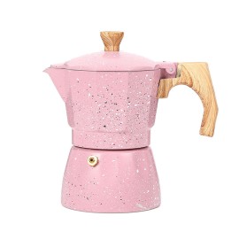 Pink Aluminum Stovetop Espresso Moka Pot