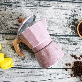 Pink Aluminum Stovetop Espresso Moka Pot