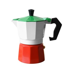 Italian Painted Aluminum Stove Top Moka Pot