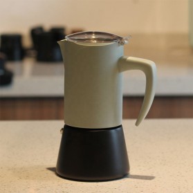 Transparent stainless steel espresso moka pot