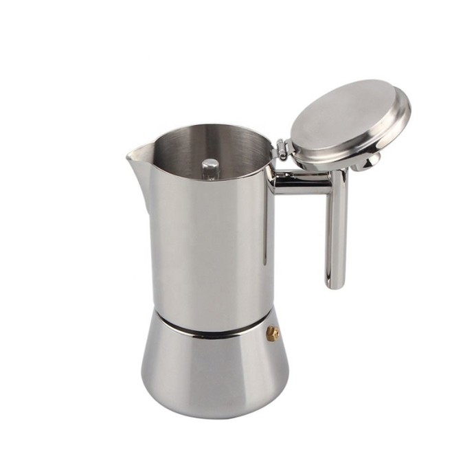 Induction cooktop stainless steel Italian mocha pot