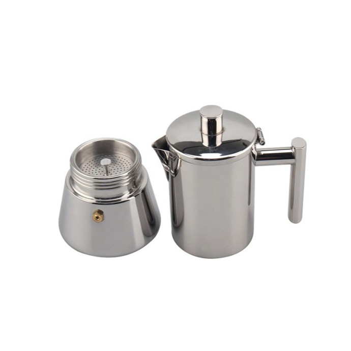 Induction cooktop stainless steel Italian mocha pot