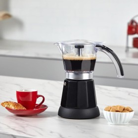 Black aluminum durable and stylish moka pot