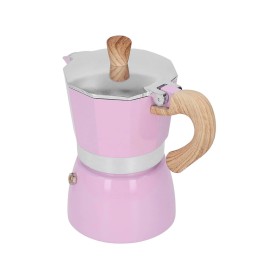 Pink manual Italian coffee machine moka pot