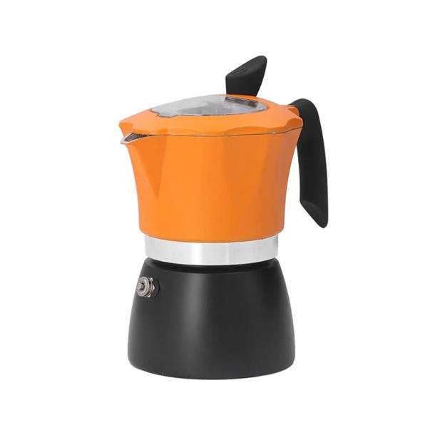 Orange Single Cup Stovetop Moka Pot